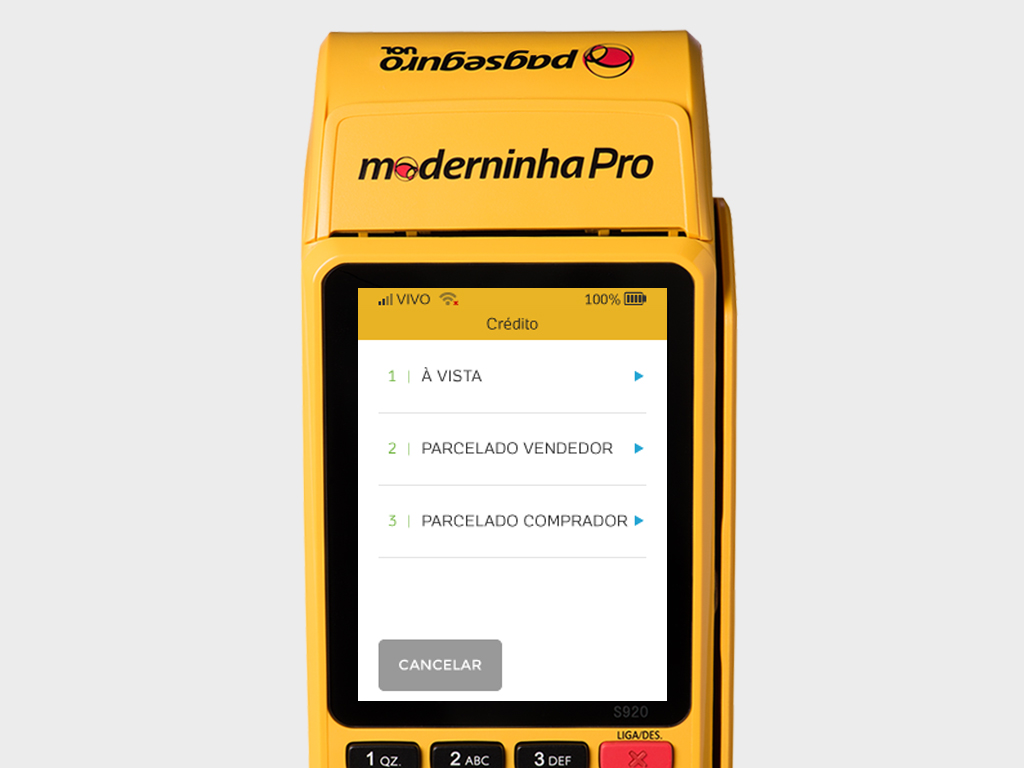Parcelamento comprador - Moderninha Pro