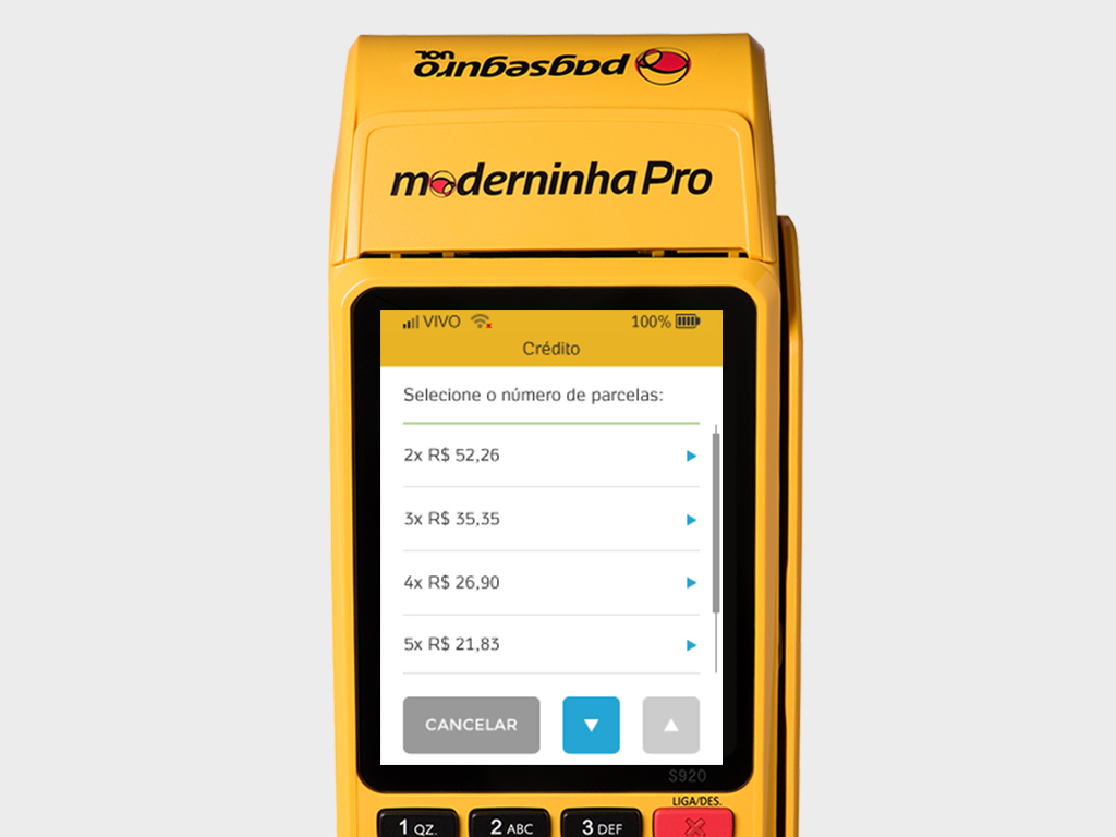 Parcelamento comprador - Moderninha Pro