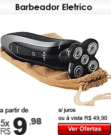 Barbeador eletrico a partir de 5x de R$ 9,98
