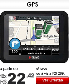 GPS a partir de 12x de R$ 22,42